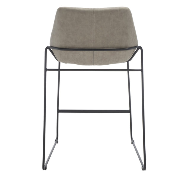 Safavieh Alexis Mid Century Counter Stool - Stylish Retro Design With Comfortable Seating For Modern Spaces Stone / Black Legs BST3000D