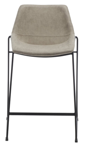 Safavieh Alexis Mid Century Counter Stool - Stylish Retro Design With Comfortable Seating For Modern Spaces Stone / Black Legs BST3000D