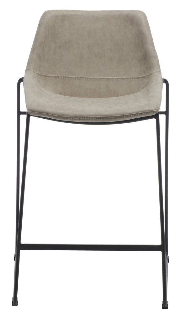 Safavieh Alexis Mid Century Counter Stool - Stylish Retro Design With Comfortable Seating For Modern Spaces Stone / Black Legs BST3000D