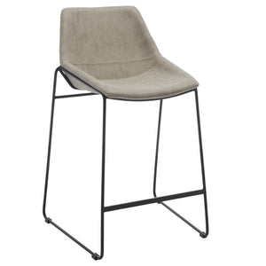Safavieh Alexis Mid Century Counter Stool - Stylish Retro Design With Comfortable Seating For Modern Spaces Stone / Black Legs BST3000D