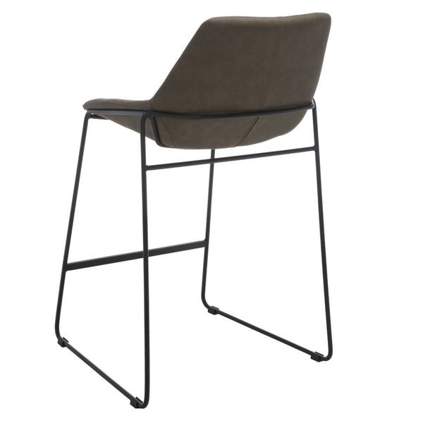 Safavieh Alexis Mid Century Counter Stool - Stylish Retro Design With Comfortable Seating For Modern Spaces Ash / Black Legs BST3000E
