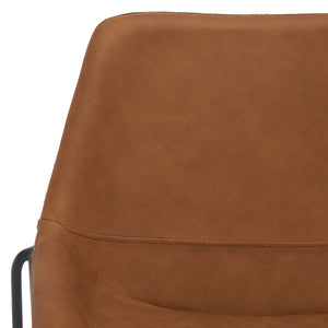 Safavieh Alexis Mid Century Counter Stool - Stylish Retro Design With Comfortable Seating For Modern Spaces Cognac/ Black Legs BST3000F