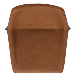 Safavieh Alexis Mid Century Counter Stool - Stylish Retro Design With Comfortable Seating For Modern Spaces Cognac/ Black Legs BST3000F