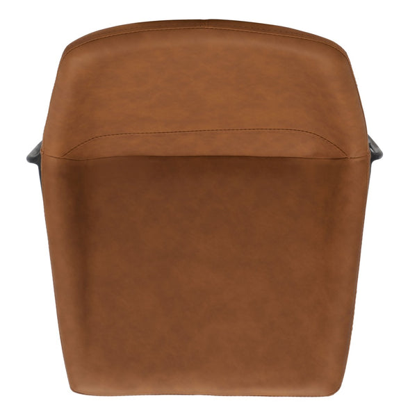 Safavieh Alexis Mid Century Counter Stool - Stylish Retro Design With Comfortable Seating For Modern Spaces Cognac/ Black Legs BST3000F