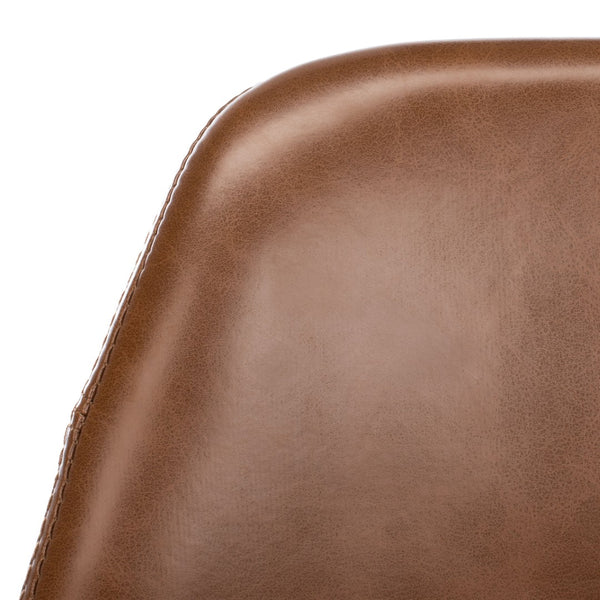 Safavieh Tanner Mid-Century Barstool: Stylish Pu Leather Seat With Walnut Accents & Hairpin Metal Legs Cognac Pu/Black BST3001A