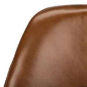 Safavieh Sky Adjustable Swivel Bar Stool – Mid-Century Modern Design, Versatile Height, Cozy Faux Leather Seat Cognac Pu/Black BST3003A
