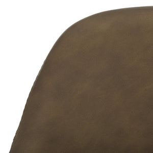 Safavieh Sky Adjustable Swivel Bar Stool – Mid-Century Modern Design, Versatile Height, Cozy Faux Leather Seat Olive Pu/Black BST3003B