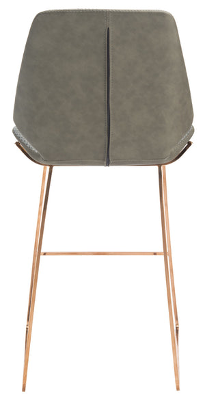 Safavieh Masami Counter Stool - Chic Contemporary Design With Soft Grey Seat And Gold Stainless Steel Frame Grey / Gold BST3006A