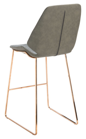 Safavieh Masami Counter Stool - Chic Contemporary Design With Soft Grey Seat And Gold Stainless Steel Frame Grey / Gold BST3006A