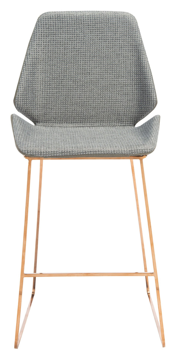 Safavieh Masami Counter Stool - Chic Contemporary Design With Soft Grey Seat And Gold Stainless Steel Frame Grey / Gold BST3006A