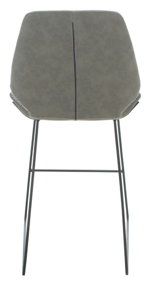 Safavieh Masami Counter Stool - Chic Contemporary Design With Soft Grey Seat And Gold Stainless Steel Frame Grey / Black BST3006D