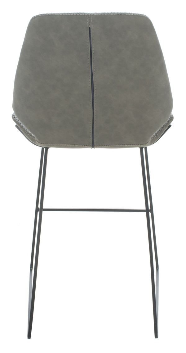 Safavieh Masami Counter Stool - Chic Contemporary Design With Soft Grey Seat And Gold Stainless Steel Frame Grey / Black BST3006D