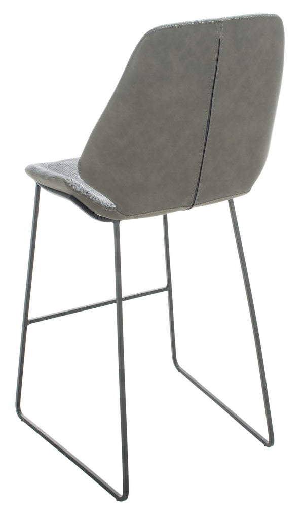 Safavieh Masami Counter Stool - Chic Contemporary Design With Soft Grey Seat And Gold Stainless Steel Frame Grey / Black BST3006D