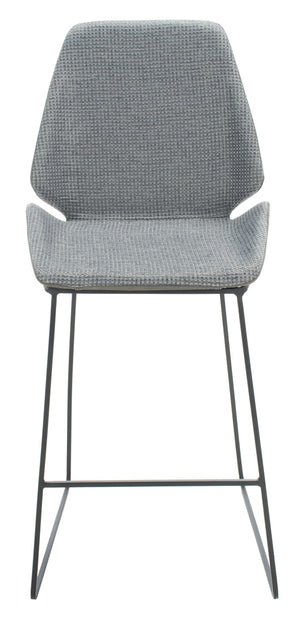 Safavieh Masami Counter Stool - Chic Contemporary Design With Soft Grey Seat And Gold Stainless Steel Frame Grey / Black BST3006D
