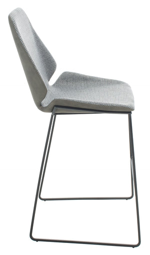 Safavieh Masami Counter Stool - Chic Contemporary Design With Soft Grey Seat And Gold Stainless Steel Frame Grey / Black BST3006D
