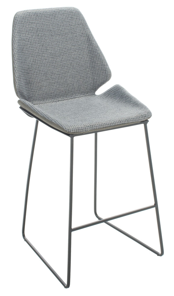 Safavieh Masami Counter Stool - Chic Contemporary Design With Soft Grey Seat And Gold Stainless Steel Frame Grey / Black BST3006D