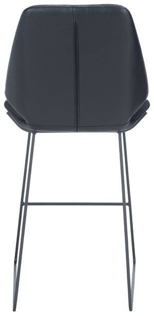 Safavieh Masami Counter Stool - Chic Contemporary Design With Soft Grey Seat And Gold Stainless Steel Frame Black / Black BST3006E