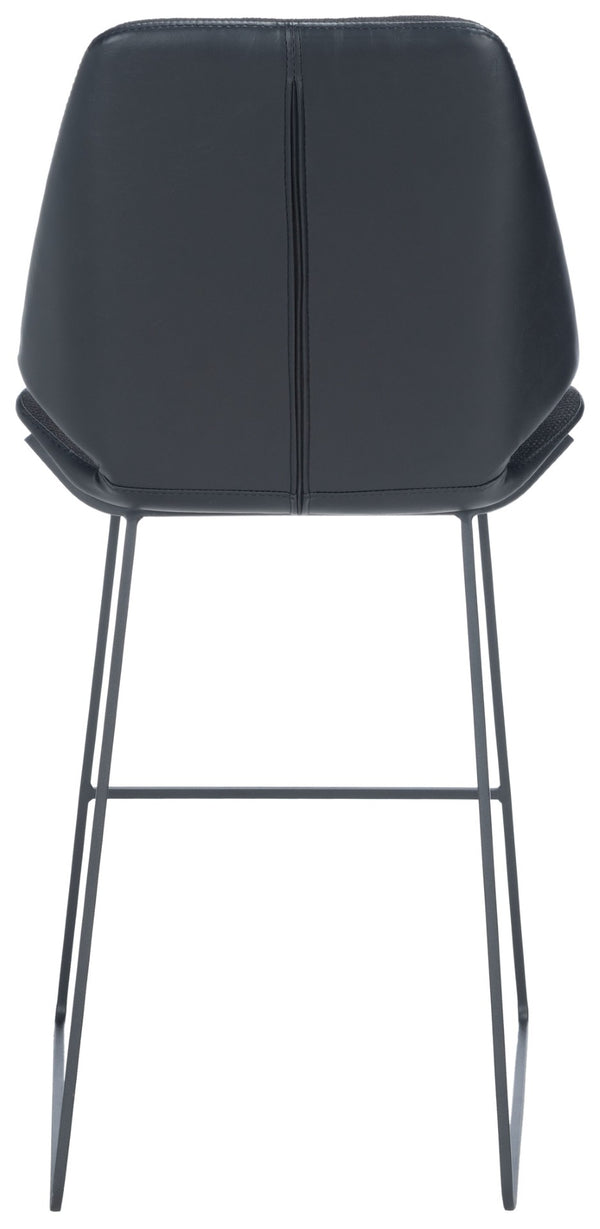 Safavieh Masami Counter Stool - Chic Contemporary Design With Soft Grey Seat And Gold Stainless Steel Frame Black / Black BST3006E