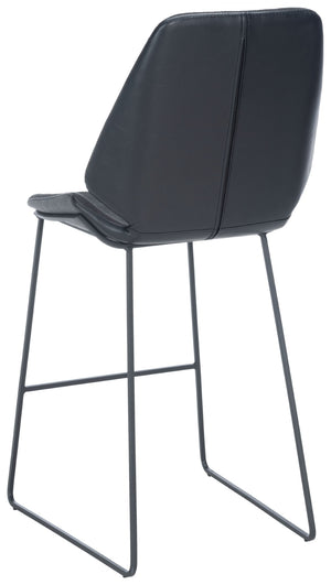 Safavieh Masami Counter Stool - Chic Contemporary Design With Soft Grey Seat And Gold Stainless Steel Frame Black / Black BST3006E