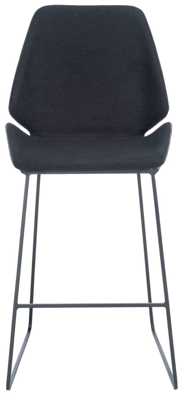 Safavieh Masami Counter Stool - Chic Contemporary Design With Soft Grey Seat And Gold Stainless Steel Frame Black / Black BST3006E