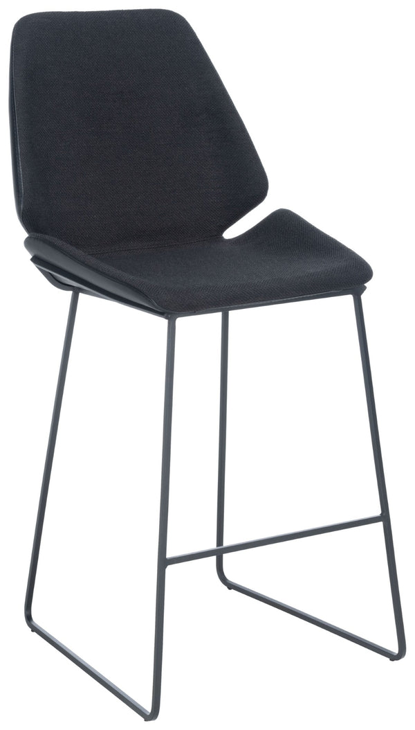 Safavieh Masami Counter Stool - Chic Contemporary Design With Soft Grey Seat And Gold Stainless Steel Frame Black / Black BST3006E