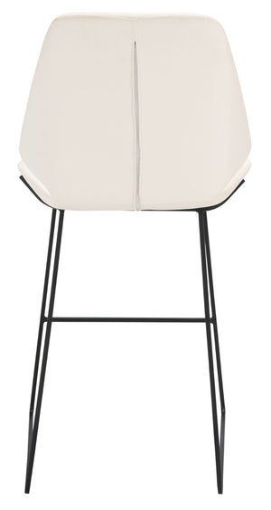 Safavieh Masami Counter Stool - Chic Contemporary Design With Soft Grey Seat And Gold Stainless Steel Frame Cream / Black BST3006F