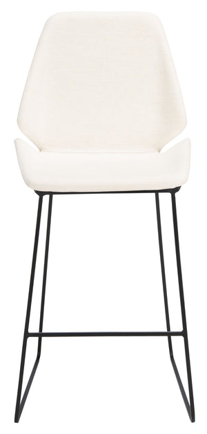 Safavieh Masami Counter Stool - Chic Contemporary Design With Soft Grey Seat And Gold Stainless Steel Frame Cream / Black BST3006F