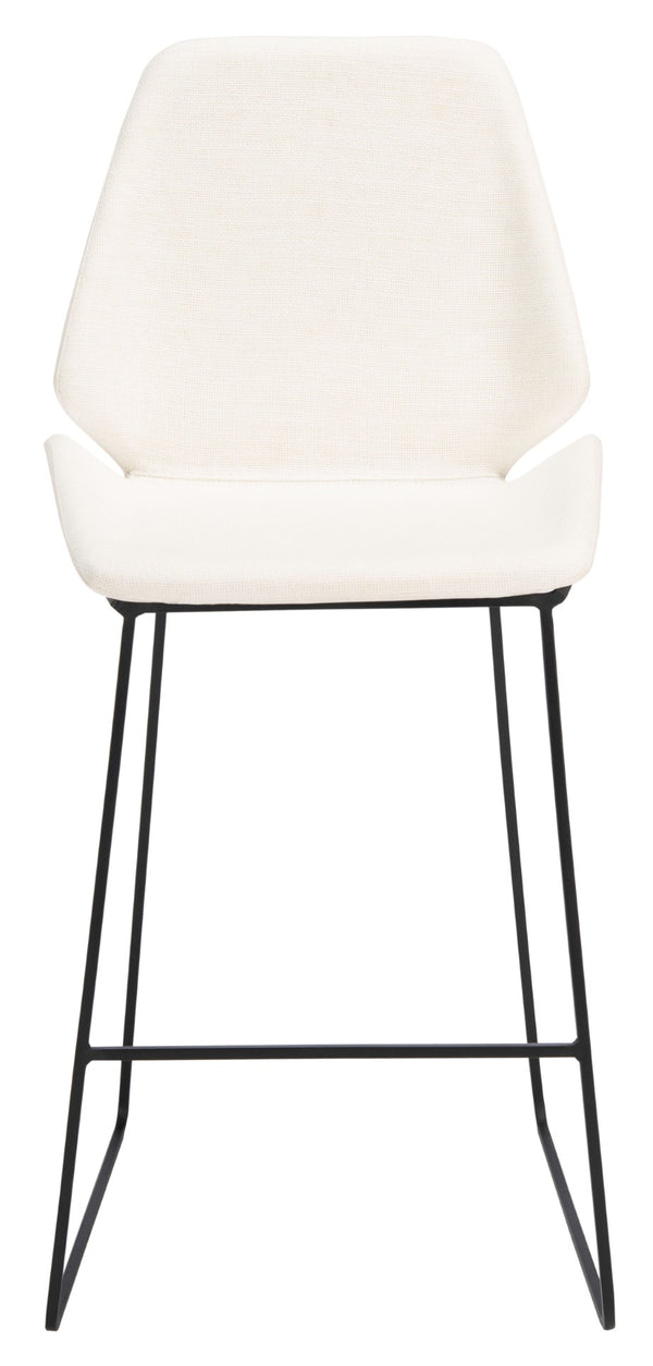 Safavieh Masami Counter Stool - Chic Contemporary Design With Soft Grey Seat And Gold Stainless Steel Frame Cream / Black BST3006F