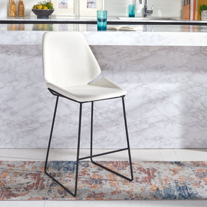 Safavieh Masami Counter Stool - Chic Contemporary Design With Soft Grey Seat And Gold Stainless Steel Frame Cream / Black BST3006F