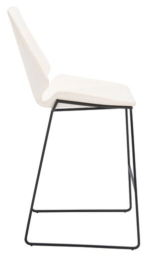 Safavieh Masami Counter Stool - Chic Contemporary Design With Soft Grey Seat And Gold Stainless Steel Frame Cream / Black BST3006F