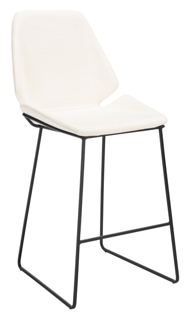 Safavieh Masami Counter Stool - Chic Contemporary Design With Soft Grey Seat And Gold Stainless Steel Frame Cream / Black BST3006F