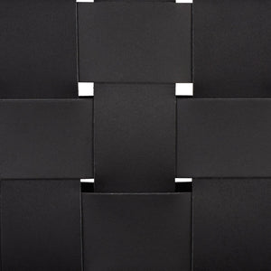 Safavieh Bahari Woven Counter Stool - Contemporary Design With Natural Leather Seat & Sleek Silver Base Black / Black BST3010F
