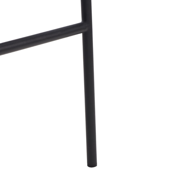 Safavieh Olenna Woven Counter Stool - Artisanal Leather Seat With Sleek Metal Base For Modern Dining Spaces Cognac / Black BST3011B