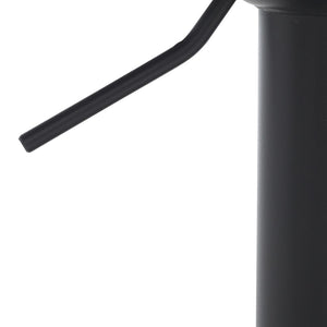 Safavieh Rylen Gas Lift Bar Stool - Stylish Adjustable Seating With Vegan Leather & Couture Detailing For Modern Spaces Cognac  / Black BST3012A