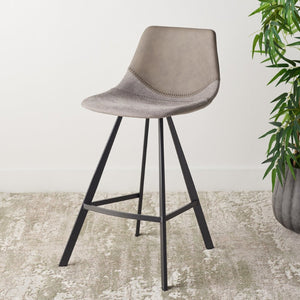 Safavieh Granger Counter Stool - Modern Sculptural Design With Contoured Seat For Ultimate Comfort & Style Grey / Black BST3013A