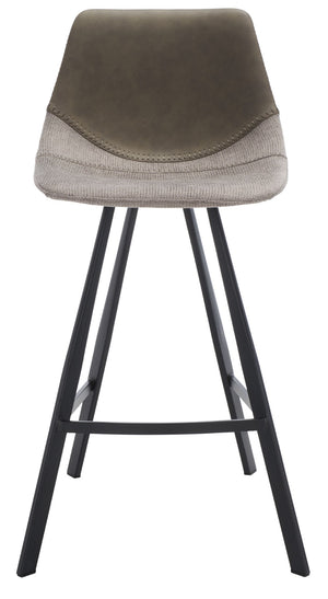 Safavieh Granger Counter Stool - Modern Sculptural Design With Contoured Seat For Ultimate Comfort & Style Grey / Black BST3013A