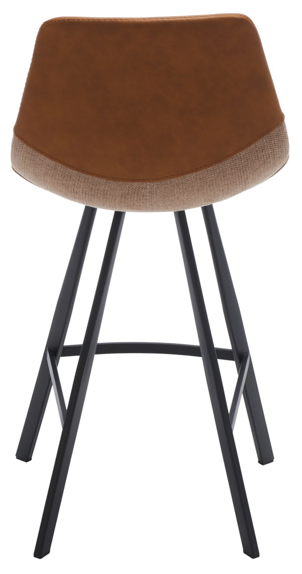 Safavieh Granger Counter Stool - Modern Sculptural Design With Contoured Seat For Ultimate Comfort & Style Cognac / Black BST3013B