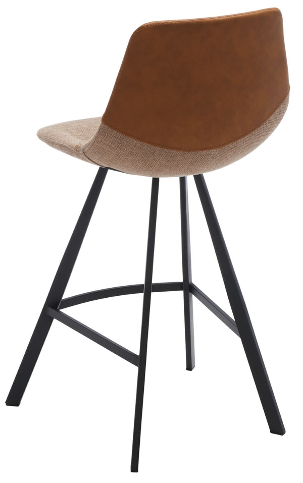 Safavieh Granger Counter Stool - Modern Sculptural Design With Contoured Seat For Ultimate Comfort & Style Cognac / Black BST3013B