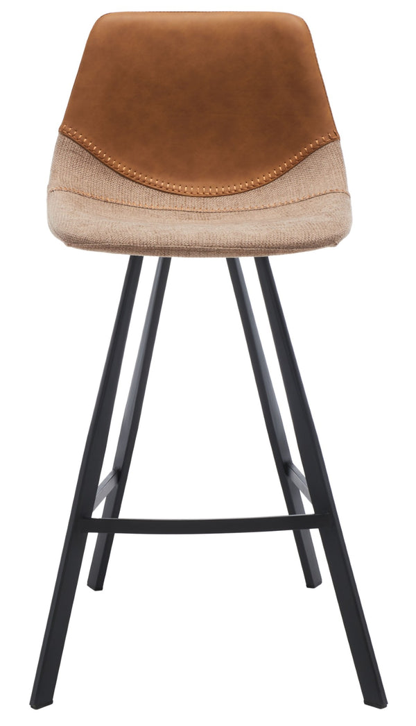 Safavieh Granger Counter Stool - Modern Sculptural Design With Contoured Seat For Ultimate Comfort & Style Cognac / Black BST3013B