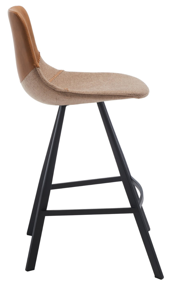 Safavieh Granger Counter Stool - Modern Sculptural Design With Contoured Seat For Ultimate Comfort & Style Cognac / Black BST3013B