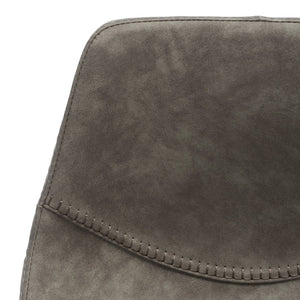 Safavieh Kynlee Gas Lift Barstool - Contemporary Minimalism With Vintage Vegan Leather And Designer Details Grey / Black BST3016A