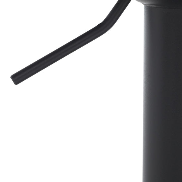 Safavieh Kynlee Gas Lift Barstool - Contemporary Minimalism With Vintage Vegan Leather And Designer Details Grey / Black BST3016A