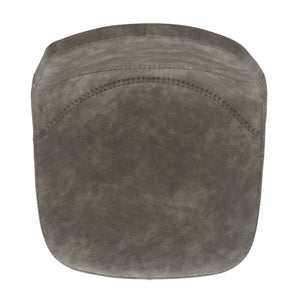 Safavieh Kynlee Gas Lift Barstool - Contemporary Minimalism With Vintage Vegan Leather And Designer Details Grey / Black BST3016A