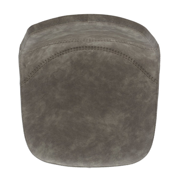 Safavieh Kynlee Gas Lift Barstool - Contemporary Minimalism With Vintage Vegan Leather And Designer Details Grey / Black BST3016A