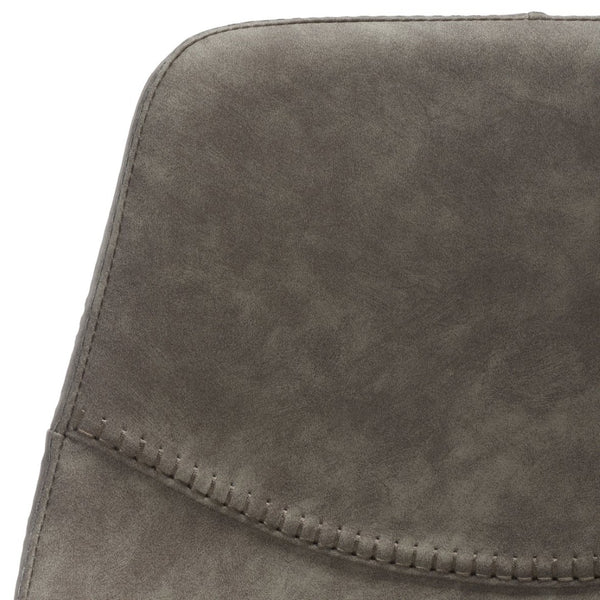 Safavieh Ryanne Counter Stool - Modern Minimalist Design With Contoured Seat And Chic Cross-Stitch Detail Grey / Black BST3017A