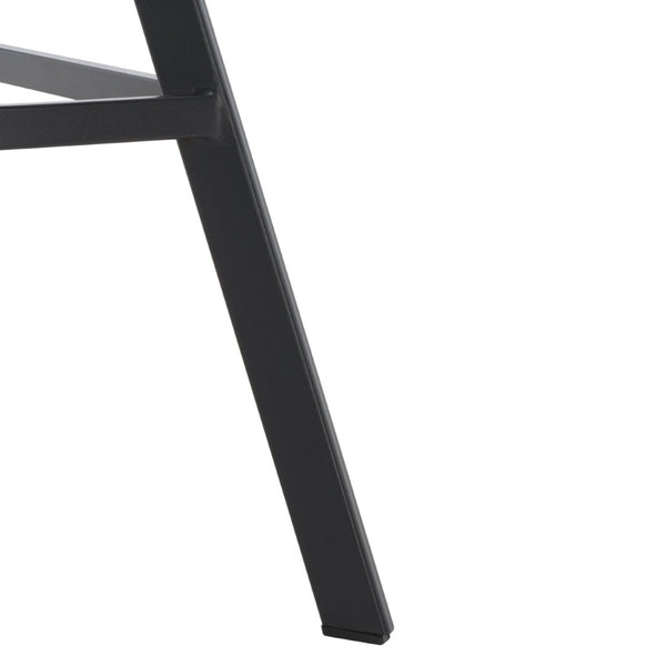 Safavieh Ryanne Counter Stool - Modern Minimalist Design With Contoured Seat And Chic Cross-Stitch Detail Grey / Black BST3017A