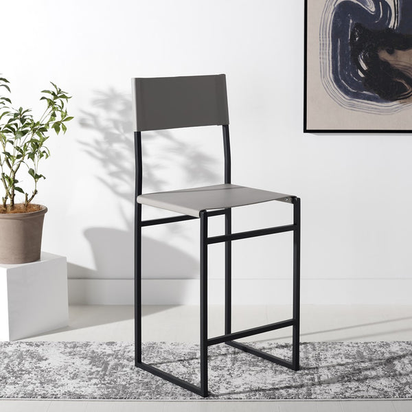 Safavieh Layne Counter Stool Light Grey / Black  BST3020A