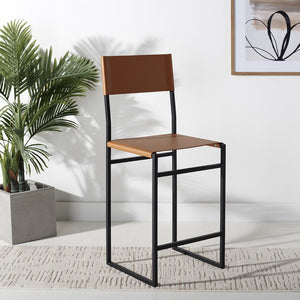 Safavieh Layne Counter Stool Cognac / Black BST3020D