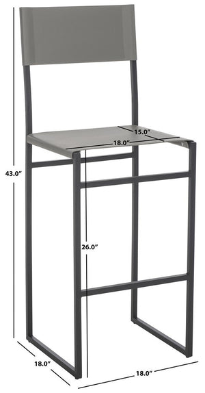 Safavieh Layne Barstool Grey / Black BST3021B