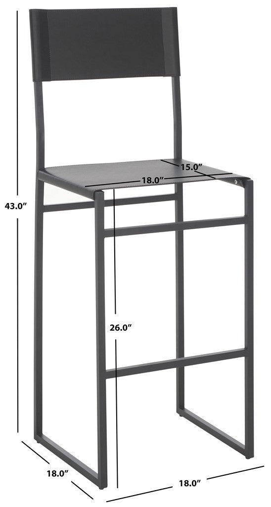 Safavieh Layne Barstool Black BST3021C